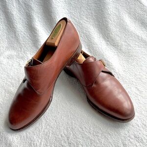 Vintage Salvatore Ferragamo Monk Strap Brown shoes men’s  sz 8.5 Italy‎